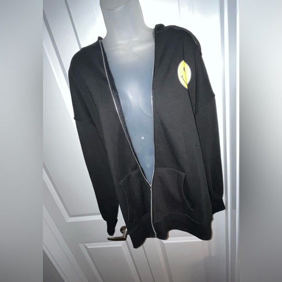 NWT Forever 21 Happy Face Graphic Zip-Up Hoodie Size Medium - Picture 12 of 14